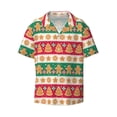 thumbnail image 2 of Lsque Cute Cookies print Men's Cuban Collar Short Sleeve Shirt Summer Beachwear Casual Button Down Fashionable Vacation Leisure Shirt-3X-Large, 2 of 7
