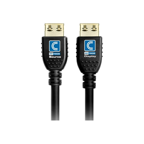 Comprehensive NanoFlex Pro AV/IT Integrator Series - High Speed - HDMI cable with Ethernet - HDMI male to HDMI male - 30 ft - triple shielded - jet black - active, Unidirectional, 4K60Hz UHD support, up to 18 Gbps data transfer rate