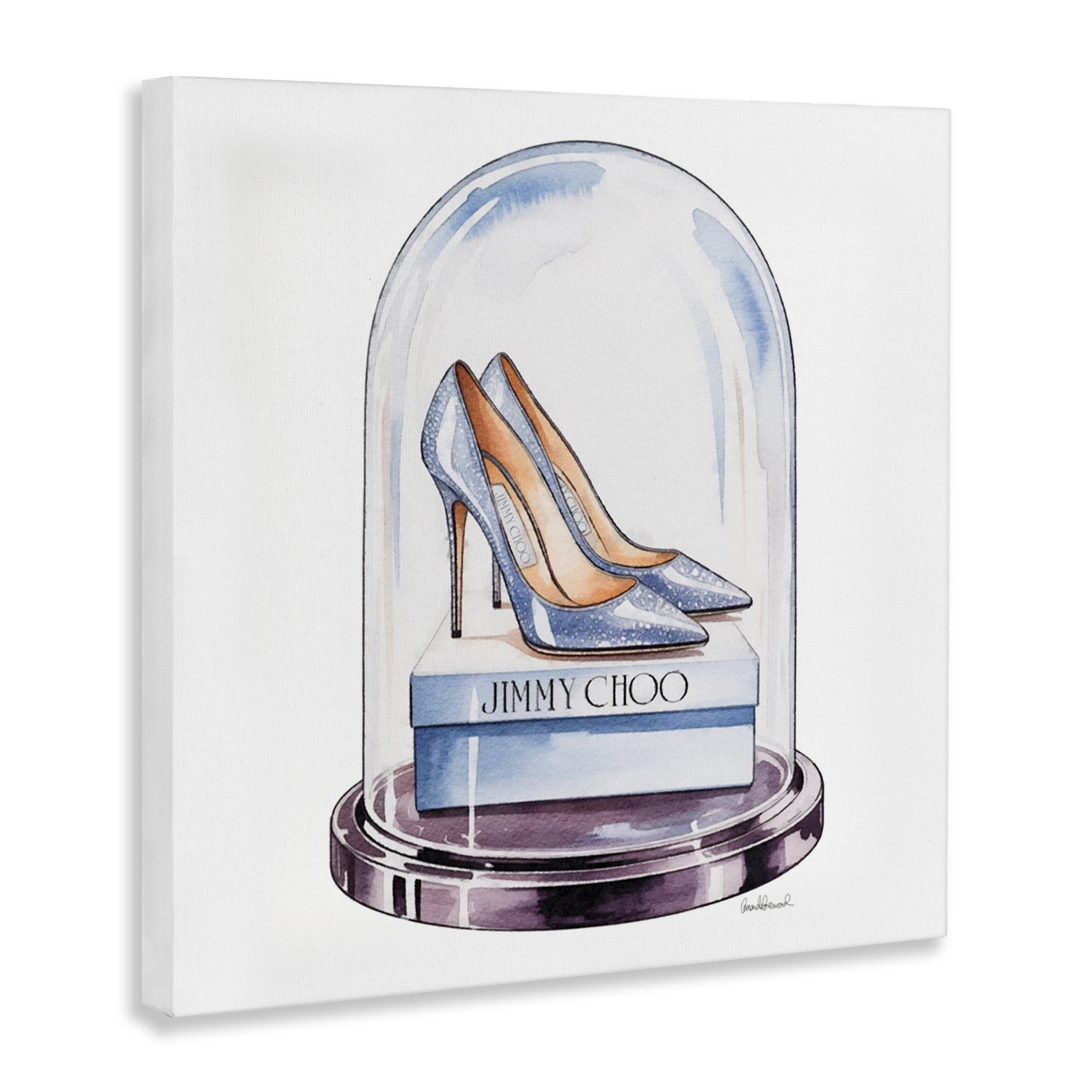 Stupell Industries Elegant Shoes in Bell Jar Canvas Wall Art, design by Amanda Greenwood