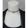 thumbnail image 2 of Rose Gold Tone Choker Dog Collar Style Necklace Mesh Knot 2 Strand Adjustable Ladies Adult Female Women, 2 of 5