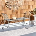 thumbnail image 2 of SAFAVIEH Adina Outdoor Wrought Iron Garden Bench, Antique Green, 2 of 8