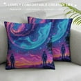 thumbnail image 3 of Autua Galaxy Space Art Decorative Throw Pillow Cover Detailed Painting Cushion for Home Couch Living Room Bed Sofa Zipper Closure 1PC 12x12in, 3 of 5