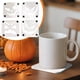 thumbnail image 4 of Posavasos Cuadrados de Madera con Forma de Calabaza para Halloween, Modelo Diablo | Posavasos Reversibles de Madera Oscura | Decoración Resistente Al Calor para Fiestas | Protección de Mesa Espeluzna, 4 of 6