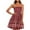 Red, variant on TIHLMK Sundresses for Women Casual Beach Deals Clearance Women's Bohemian Style Strapless Elastic Band Dress Dresses Sleeveless Floral Print Dress Gift for Women
