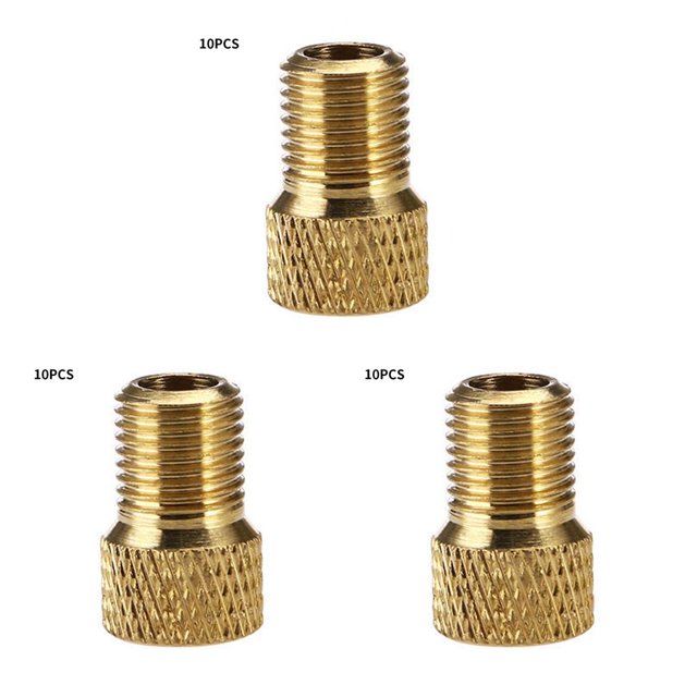 Greeniant Paquete de 10 Presta a Schrader Operación simple Boquilla de Suministros para bicicletas Adaptador de válvula de fuerza de ahorro Type4 NO4