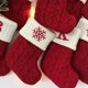 thumbnail image 2 of Christmas Socks Red Snowflake Alphabet Knitting Stocking Christmas Tree Pendant, 2 of 9