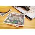 thumbnail image 3 of Lantern Press Ceramic Coaster Set, Baltimore, Maryland, Inner Harbor Scenes, Cork Back, Absorbent, Unique Art, 3 of 3