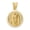 Yellow, variant on 14k Yellow Gold Polished & Diamond Cut Lady of Guadalupe Circle Pendant