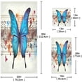 thumbnail image 3 of Coolnut 3 Piece Bath Towels Set, Super Soft Absorbent Butterfly Musical Towels for Bathroom Gym Spa Hotel Decor Wash cloth, 3 of 7