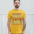thumbnail image 3 of Tee Hunt Ho-Ho-Ho Homie T-shirt "Ugly Sweater" Friendship Merry Christmas Men's Tee, Yellow, XX-Large, 3 of 5
