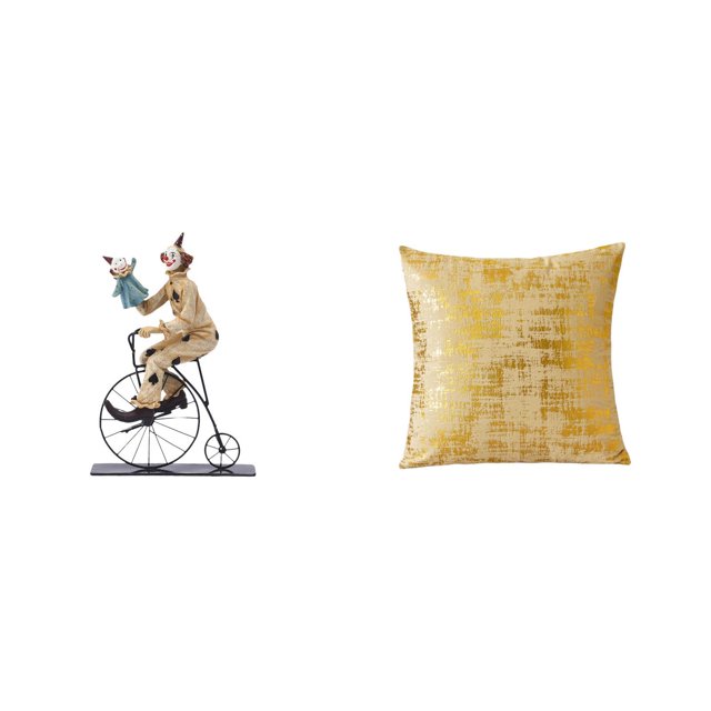 Figura De Payaso, Estatua, Escultura, Colección, Adorno Para Mesa, Centro De Mesa, Vitrina, Comedor, Regalo, Funda De Cojín Decorativa Para El Hogar, Elegante Funda De Cojín Para Sofá,