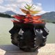 thumbnail image 2 of Abstract Style Flowerpot Vase Mould Multi-faceted Flower Pot Black, 2 of 5