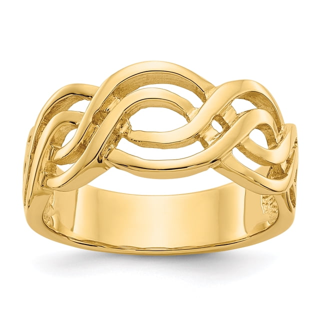 Bague Infini en Or Jaune 14k