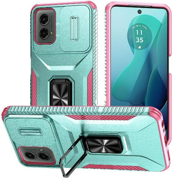 Funda para GANGXUN Motorola Moto G 5G 2024 - Soporte metálico, Función magnética, Verde