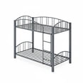 thumbnail image 4 of CazToi Twin Over Twin Bunk Bed Heavy Duty Metal Frame with 15" Guardrails Secure Ladder No Box Spring Needed, 4 of 8