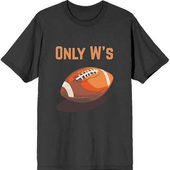 Only W's American Football Adult Charcoal Crew Neck Short Sleeve Tee-Medium