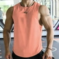 thumbnail image 2 of DLfVUB Tank Tops for Men Lightweight Quick Dry Workout Sport Shirts Casual Sleeveless Breathable Muscle T-Shirt Stylish Solid Color Round Neck Vest Pink XXL, 2 of 6