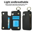 thumbnail image 2 of Dteck for iPhone XR Wallet Case, Flip Leather Case with RFID Blocking Card Holder Zipper Pocket, Ring Holder Kickstand Protective Folio Phone Cover for iPhone XR,Black, 2 of 7
