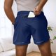 thumbnail image 4 of WILLBEST Pantalones Cortos Deportivos para Hombre, para Entrenamiento Diario, Transpirables, de Pierna Ancha, con Cremallera, Ideales para Primavera y Verano, Ideales para Camisetas y Chalecos., 4 of 5