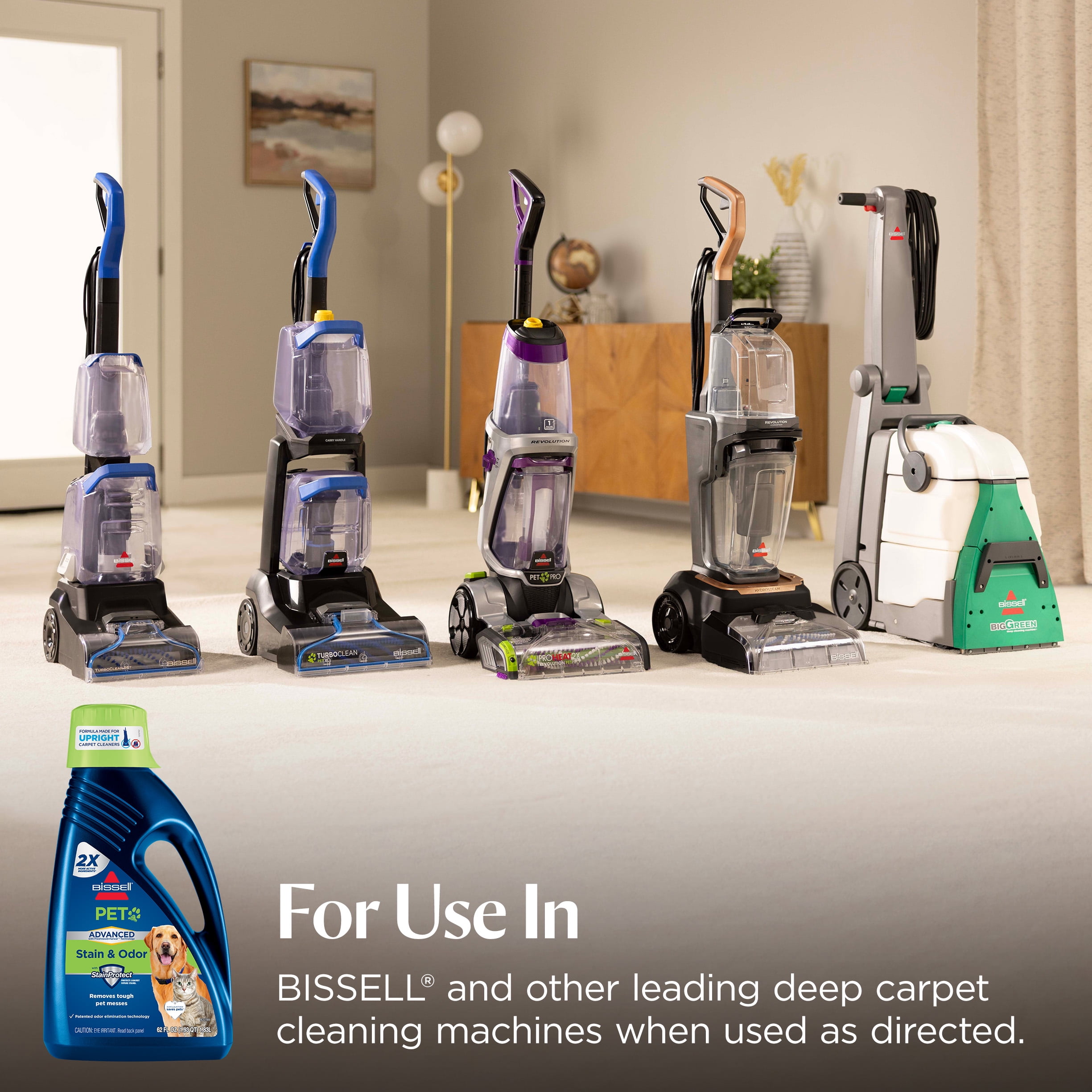 BISSELL Pet Stain Odor Remover and Carpet Solution, 62 Fluid Ounces 88N2