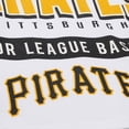 thumbnail image 5 of Men's Mitchell & Ness White Pittsburgh Pirates Cooperstown Collection Team Origins Premium T-Shirt, 5 of 7