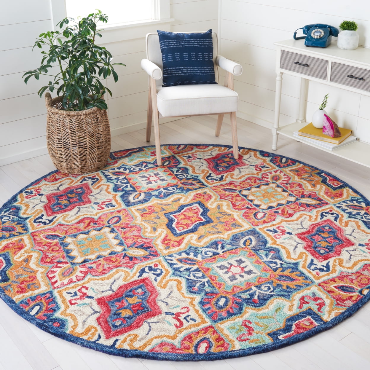 Safavieh  Handmade Aspen Engelke Boho Tribal Wool Rug 4'  x  6' 4' x 6' Indoor,Handmade Living Room,Bedroom,Dining Room Rectangle