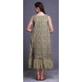 thumbnail image 3 of Bimba Chemises de Nuit en Coton Brun Clair à Imprimé Floral et Feuilles pour Femmes, Robe Sans Manches, Tenue de Nuit, Robe Maxi, XX-Grand, 3 of 6