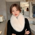 thumbnail image 6 of Women Commute Scarf Winter Plush Neck Warmer with Invisible Fix Clip Lightweight, 6 of 20