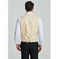 thumbnail image 5 of Men Suit Vest Set Paisley Vests Tie and Pocket Square Cufflinks Vests Set Formal Business Waistcoat, 5 of 9