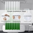 thumbnail image 4 of Lime Green Shower Curtain Set with Hooks Modern Gradient White to Green Shower Curtains for Bathroom Hotel Dorm Solid Boho Waterproof Fabric Shower Curtain 84x72inches, 4 of 6