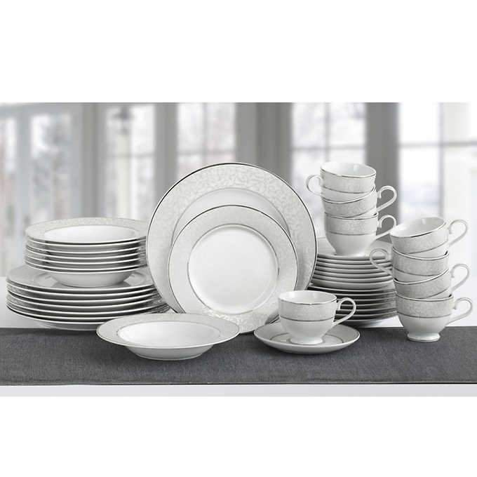 Mikasa Parchment 40-piece Porcelain Dinnerware Set - Walmart.com