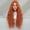 Orange, variant on Small Curly Wig, Long Hair For Women With Large Waves And Water Splitting Wavy Curls, Available In Multiple Colors