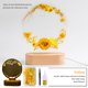 thumbnail image 4 of Cateissary Lámpara de noche, mesita de noche, flores prensadas acrílicas, mesita de noche, de centro, luz nocturna, protección ocular, carga USB, Iluminación y accesorios Amarillo Cateissary HA011273-02B, 4 of 6