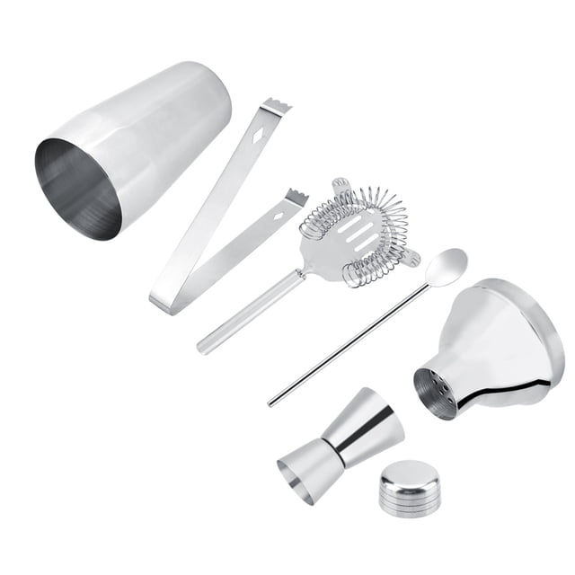 Cocktail Mixer Set,5PCS Stainless Steel Cocktail Stainless Cocktail Shaker Cocktail Mixer Tools Elevated Design