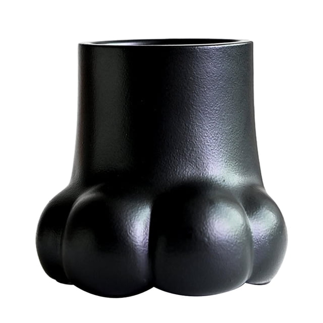 Florero de Cerámica con Forma de Garra de Gato, Florero de , Elegante Recipiente para Arreglos Florales Hecho a Mano para Cocina, Estudio, Of Negro