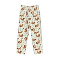 thumbnail image 6 of Uemuo Squirrel Playing Pattern Men's Wide Leg Palazzo Lounge Pants with Pockets Light Weight Loose Comfy Casual Pajama Pants-Medium, 6 of 9