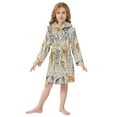 thumbnail image 6 of FORMRS Niños Bathrobe Unisex Hooded Robe Soft Plush Pajamas Sleepwear, Size 2-3T, Animals in A Forest Pattern, 6 of 7