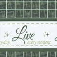 thumbnail image 6 of Country Gingham Check Live Laugh Love 3-Piece Cafe Plaid Kitchen Curtain Set, 6 of 6