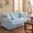 Blue Gingham, variant on Pink Gingham Couch Cover with Ruffle Farmhouse Sofa Slipcover One Piece Cotton Sofa Cover for 3 Seat Washable French Country Living Room Decor (118" w X 71" h)