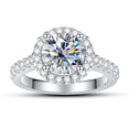 thumbnail image 6 of Adjustable Engagement Rings for Women's 2ct D Color Moissanite Women Rings, Yellow/Blue/Pink Diamond Rings for Wedding Anniversary with Certificate, 6 of 9