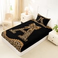 thumbnail image 4 of Erosebridal Fashion Women Letter A Theme Twin Sheet Sets,Kids Leopard Print Bows Bedding For Cheetah Lovers 3 Pieces, 4 of 6