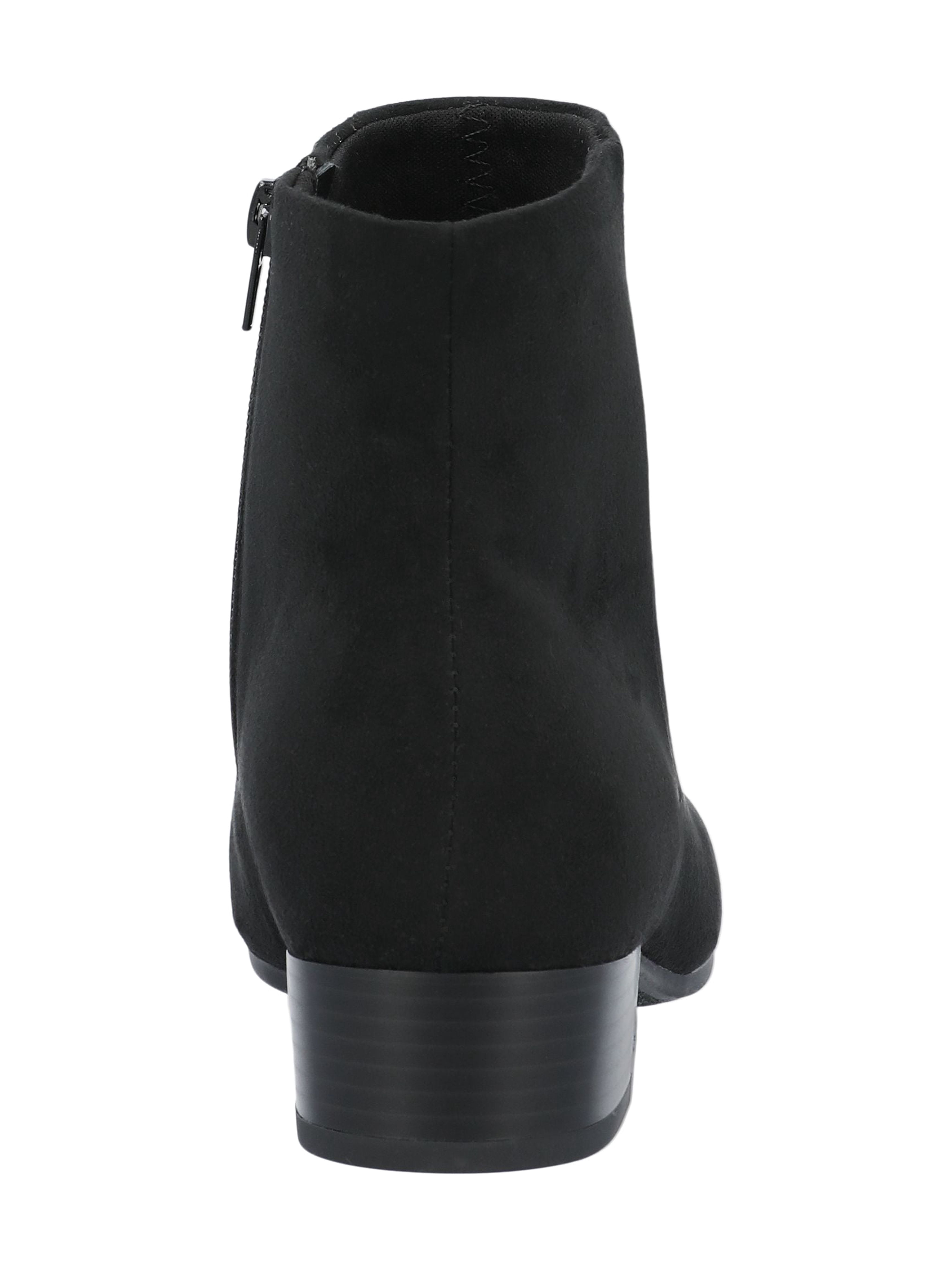 Time and Tru Women's Faux Suede Ankle Boots, Wide Width Available