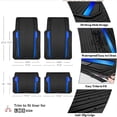 thumbnail image 4 of CAR GRAND Heavy Duty Rubber Car Floor Mats, Deep Dish Car Mat set  of 4 All Weather, Universal Trim-to Fit Automotive Floor Mats Car SUV Truck Van, Durable Car Floor Liners Anti-slip Black Blue, 4 of 9