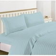 thumbnail image 1 of Home Collection 1200 Thread Count 100% Cotton Egyptian Quality Deep Pocket Stripe Sheet Set (Twin, Blue), 1 of 1