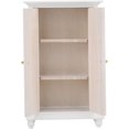 thumbnail image 3 of Gabinete de casa de muñecas, 1: 12 muebles de dormitorio de armario de puerta doble de madera blanca en miniatura, accesorios de decoración de casa de muñecas TUNC Sencillez, 3 of 5
