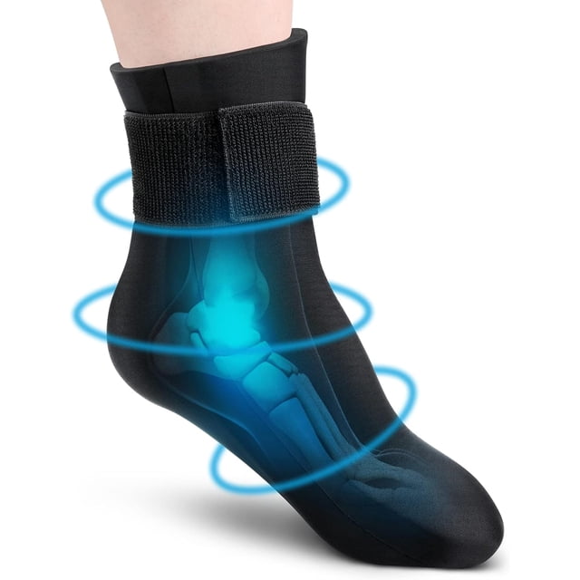 EcoNesxp Reusable Gel Cold Therapy Socks Ankle Foot Ice Pack for Hot and Cold Therapy W