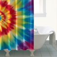 thumbnail image 4 of Rainbow Tie Dye Mandala Pattern Shower Curtain 84"x72" ,Bathroom Decorative Shower Curtains Set with 12 Hooks,Modern Waterproof Washable Shower Curtain, 4 of 6