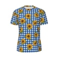 thumbnail image 5 of Wukai Sunflowers Print Men's Short-Sleeved Mesh T-Shirt,Quick-Dry Short Sleeve Workout T-Shirt-XX-Large, 5 of 8