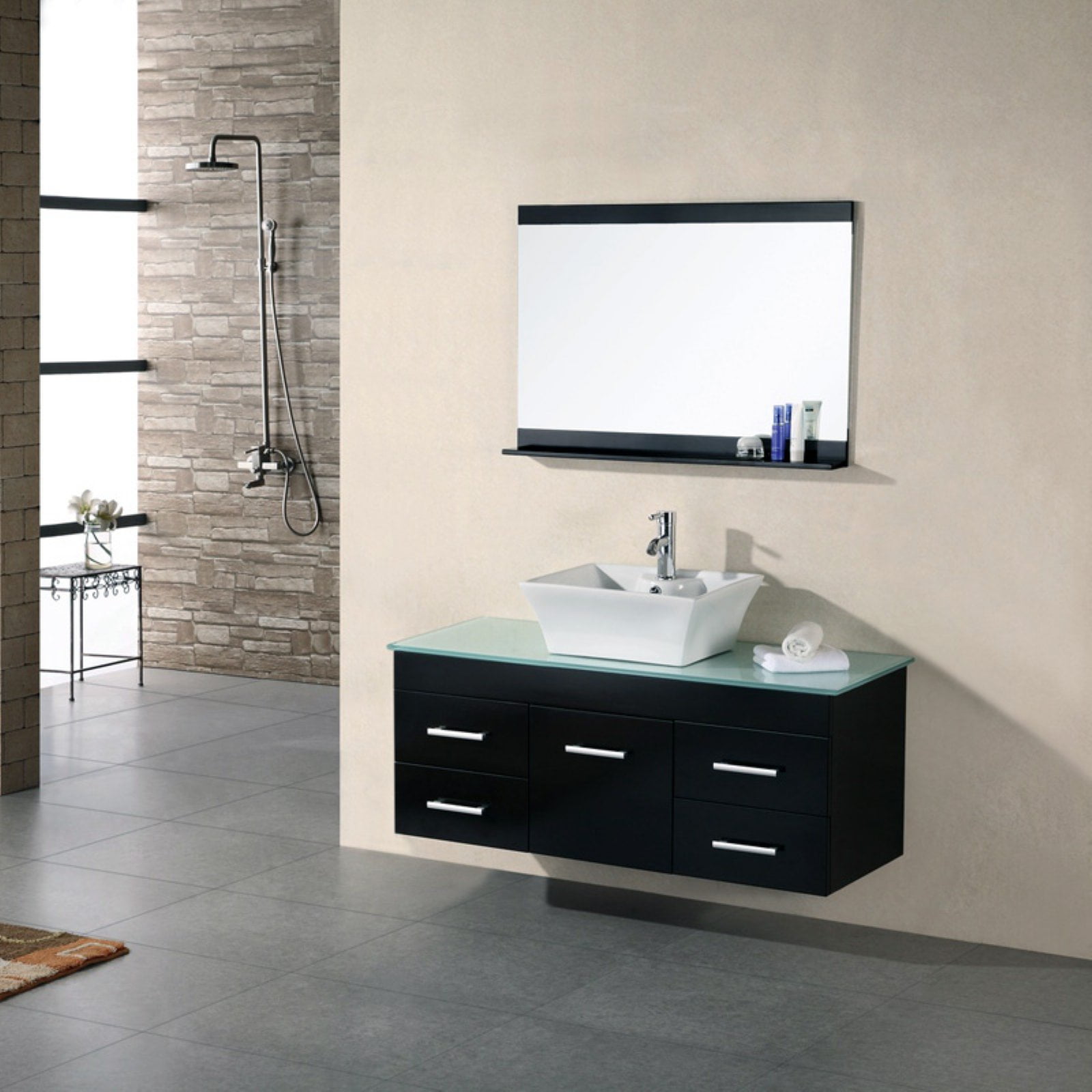 Design Element DEC1100A Madrid 48in. Single Bathroom Vanity Set