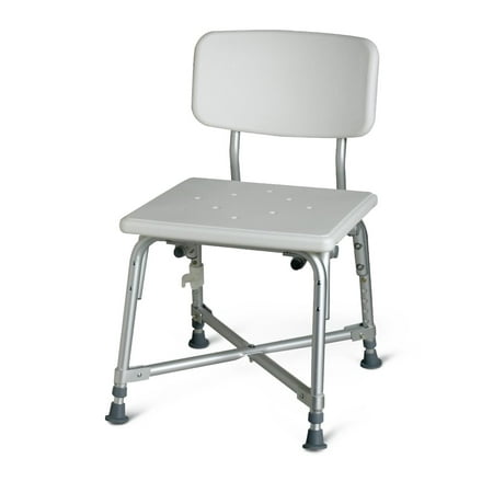 Medline Heavy-Duty Bariatric Bath Chair, Height Adjustable, White